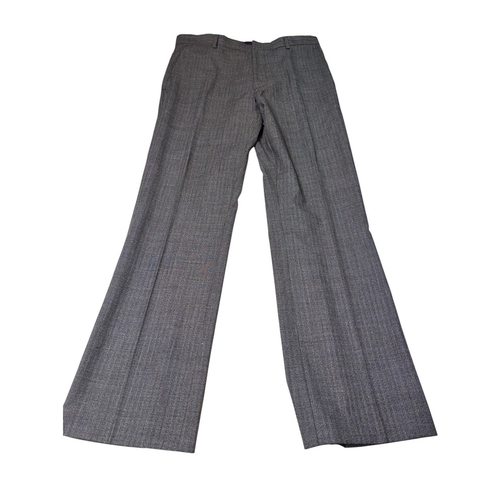 Banana‎ Republic Mens 35x34 Brown Herringbone Wool Blend Dress Pants Trousers